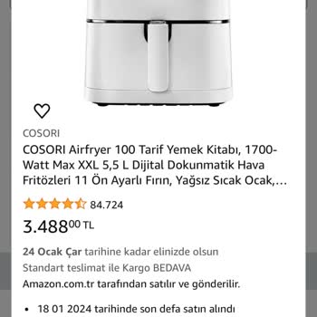 Amazon.com Alınan Ürünün 3 Gün İçindeki Fiyat Düşüşü