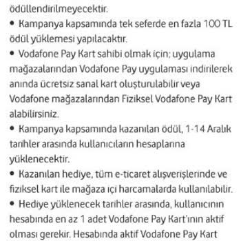 Vodafone Pay 11.11 Kampanyası Ödülünü Yüklemedi