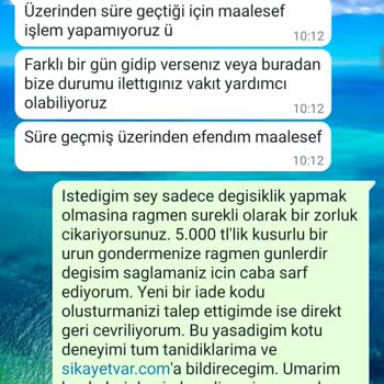 Kiyafet Sepeti Order Return Problem