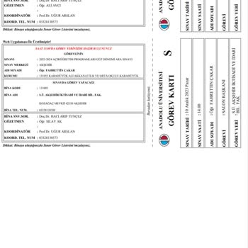 Anadolu Üniversitesi 9-10 Aralık Sınav Görevi Ücreti Ödenmedi