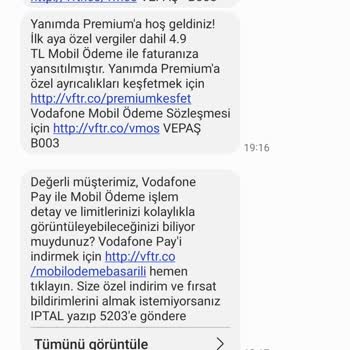 Vodafone Pay Mobil Ödeme Sim Kart Bloke