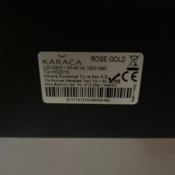 Karaca's Rose Gold Tost Machine Failed Third Time