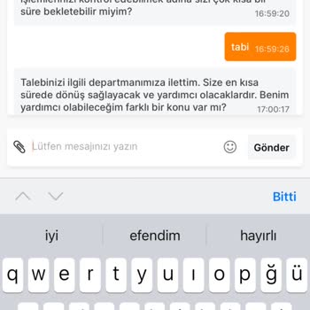 Migros Hemen Bildirimsiz Sipariş İptali