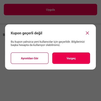 Yemeksepeti Kupon Sorununu Çözmenizi İstiyorum
