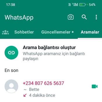WhatsApp Tanımadığım +234 Araması!
