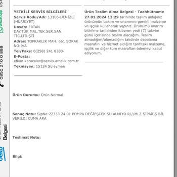 Beko Dem Otomatik Cay Makinesi U3 Hatası