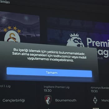 TOD Tv İzlemeye Yetkiniz Bulunmuyor