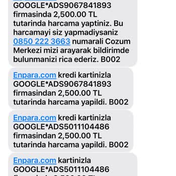 Enpara Onaysız Kredi Kartımdan Para Çekilmesi