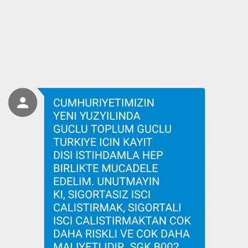 SGK İçi Boş SMS'ler