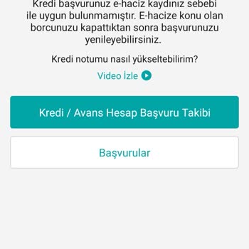 Garanti Bankası Avans Hesap Tanımlamıyor