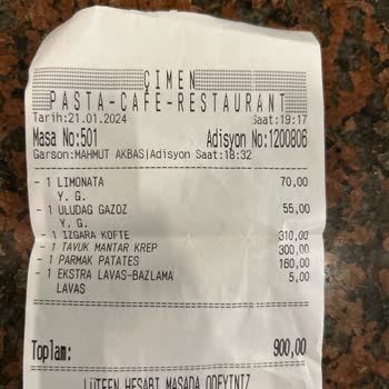 Çimen Pasta Restaurant Tek Kelimeyle Hüsran