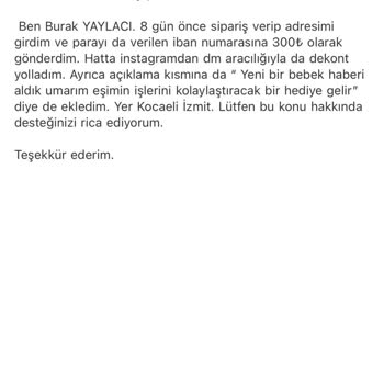 Murat Sakaoğlu'na Sipariş Verdim. Dönüş Yok.