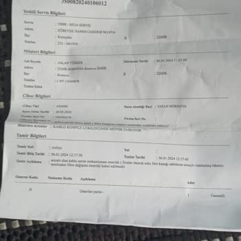 35008- Sega Servis Garantideki Ürün İçin Para Talep Ediyor