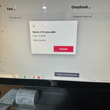 Yemeksepeti Kurye İptali Yapmıyor