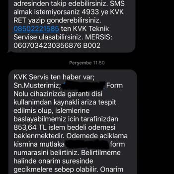 KVK Teknik Servis Mağduriyeti