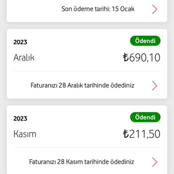 Vodafone Bilgi Dışı İşlem