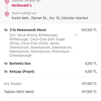 Yemeksepeti Teslimat Eksikliği Ve Destek Hizmetleri Sorunu