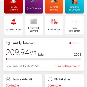 Vodafone Haksız İnternet Paket Kullanımı