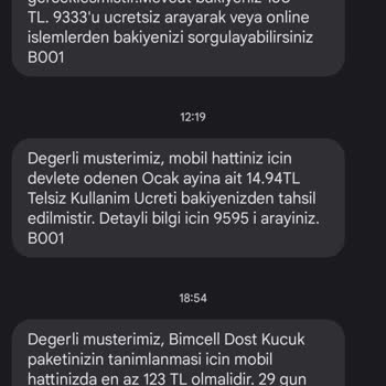 Bimcell Para Yüklediğim Halde Paket Alamadım