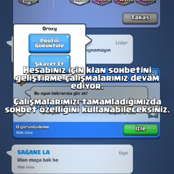 Clash Royale Klan Sohbeti Geliştirilmedi
