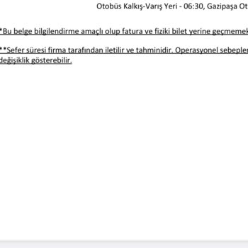 Özkaymak Turizm Otobüs Beni Görmezden Geldi Yolcu Almadan Gitti
