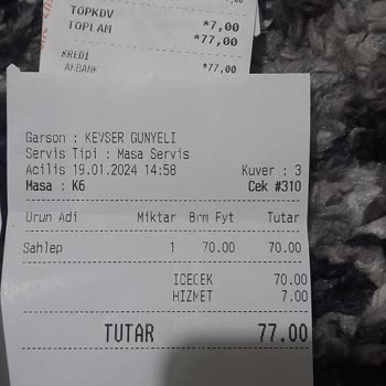 Marmara Park Saray Muhallebicisi %10 Hizmet Bedeli Uygulaması!