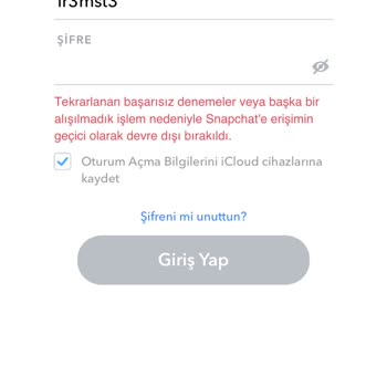 Snapchat Hesabıma Erişimim Kısıtlandı