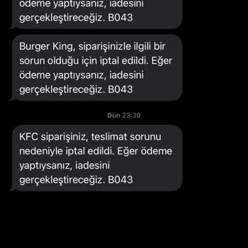Yemeksepeti Sipariş İptalleri Ve Müşteri Hizmetleri Sorunları
