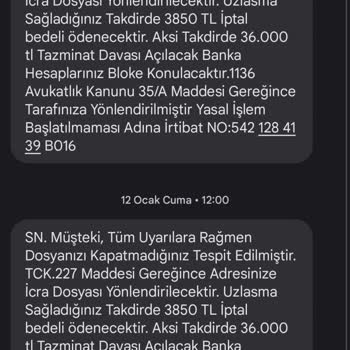 HINTELHB (SMS) Hintelhb Şikayet Var Tehdit İçermektedir