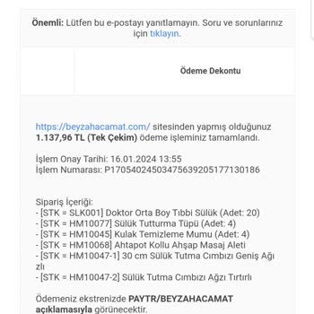 Beyza Hacamat Malzemeleri Sipariş Hataları Ve Eksik Ürün Gönderimi