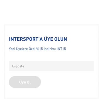 Intersport İlk Alışverişte İndirim Hüsranı!