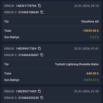 Vizyonbet 70.000₺ Hesabımdan Sebepsiz Çekti