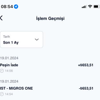Paycell Kart Yatmayan İade Tutarı