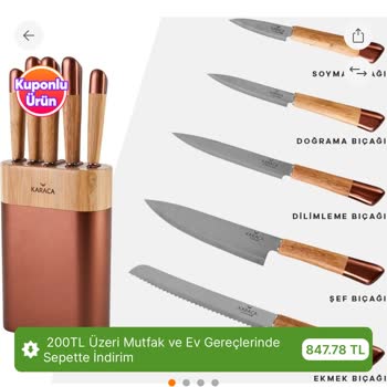 Karaca Züccaciye Kullanımdan Sonra Bozulan Cezve Ve Bıçak Seti