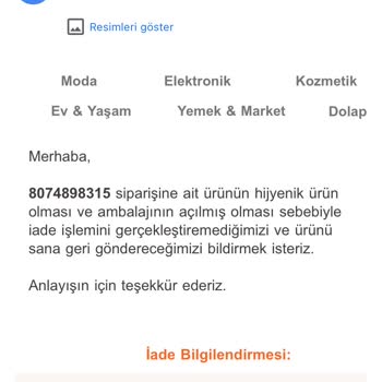 Trendyol İademi Kabul Etmiyor!