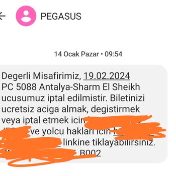 Pegasus Uçuş İptali Ve Mağduriyet Yaşadım