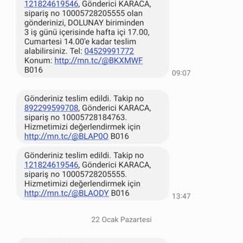 MNG Fatsa Dolunay Şubesinden Şikayetçiyim