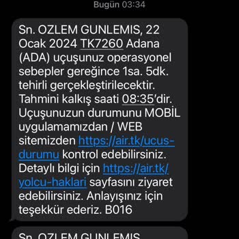 Anadolu Jet Uçuş Saati Değişikliklerinden Kaynaklanan Mağduriyet