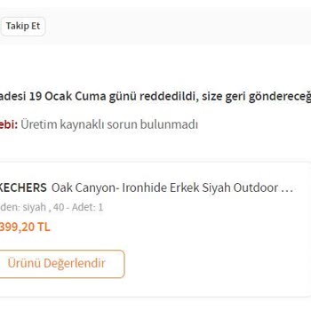 Trendyol Sketchers'tan Alınan Ayakkabının 2 Ayda Yandan Açılması