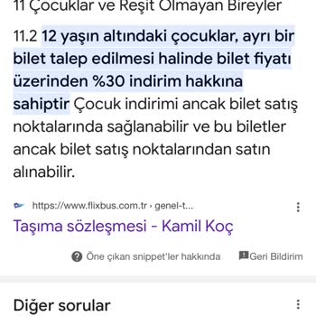 Kamil Koç Çocuk Yolcu İndirim Yalanı