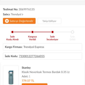 Trendyol Ürünümü 21 İş Gününde İnceleyemedi