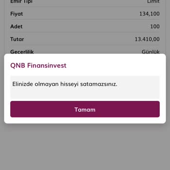 QNB Finansinvest Elinizde Olmayan Hisseyi Satamazsınız