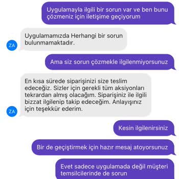 Getir Müşteri Temsilcisi İletişim Sorunu