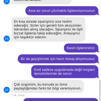 Getir Müşteri Temsilcisi İletişim Sorunu