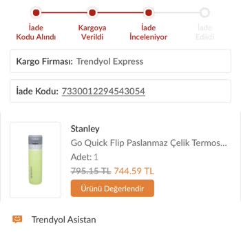 Trendyol Sahte Stanley Termos Satıyor Ve Yenisini Göndermiyor