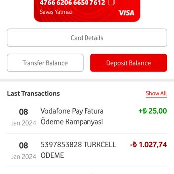 Vodafone Pay Faturayı Ödemediği Halde Parayı Geri Vermiyor