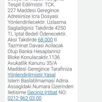 Azragrup As (SMS) Sorumluluk Kabul Etmiyorum