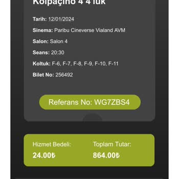 Paribu Cineverse Online Bilet İadesi Gerçekleşmedi