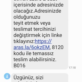 Aras Kargo Ürünümü Teslim Etmiyor
