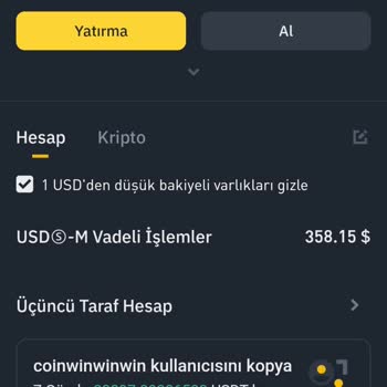 Binance Hesabımda Durduk Yere Azalma
